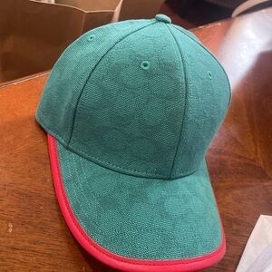 Coach Teal and Pink Baseball Cap